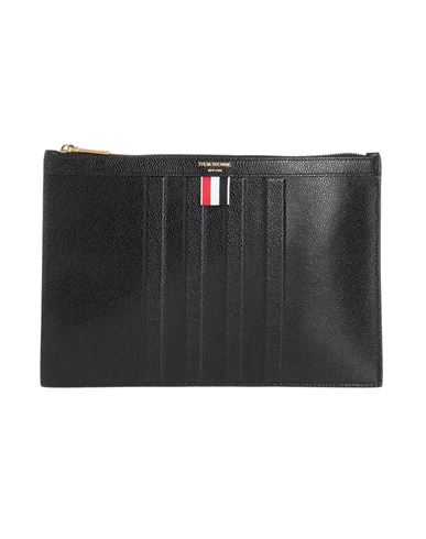 Thom Browne Man Handbag Black Size - Leather