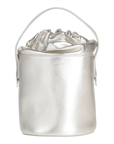Jil Sander Woman Handbag Silver Size - Leather In Metallic