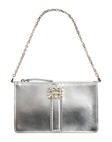 Shop Roger Vivier Woman Handbag Silver Size - Leather