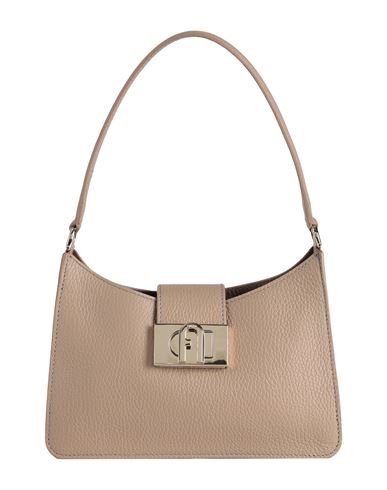 Furla 1927 S Shoulder Bag Soft Woman Handbag Light Brown Size - Leather In Beige