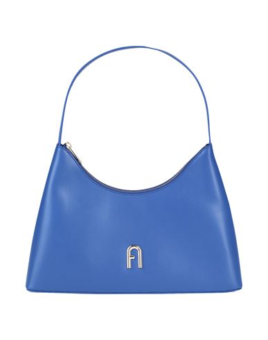 Furla Diamante S Shoulder Bag Woman Shoulder Bag Blue Size - Calfskin