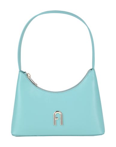 Furla Diamante Mini Shoulder B Woman Handbag Turquoise Size - Leather In Blue