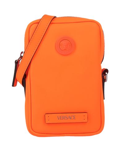 Versace Man Cross-body Bag Orange Size - Rubber