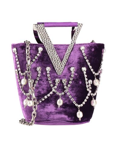 Shop Roger Vivier Woman Cross-body Bag Purple Size - Textile Fibers