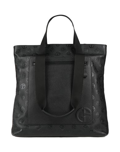Shop Giorgio Armani Man Handbag Black Size - Cow Leather