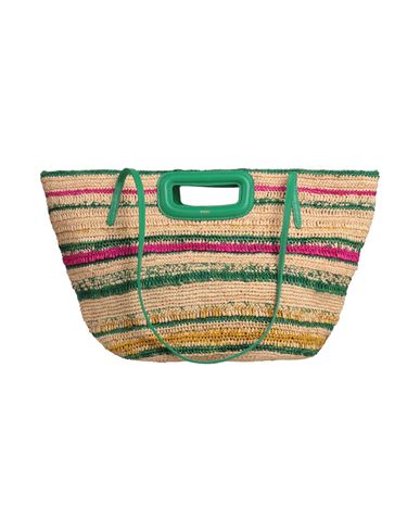 Maje Woman Handbag Beige Size - Textile Fibers In Multi