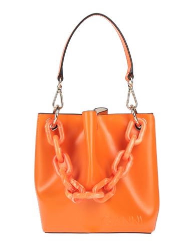 Ganni Woman Handbag Orange Size - Leather