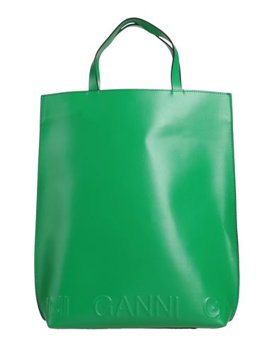 Ganni Woman Handbag Green Size - Leather