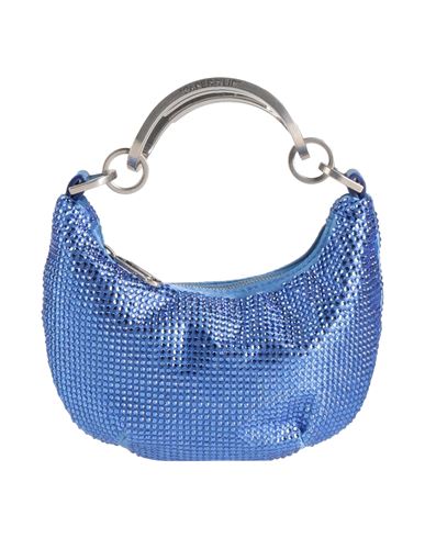 Shop Off-white Woman Handbag Blue Size - Leather, Textile Fibers