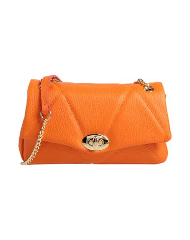 Shop Laura Di Maggio Woman Cross-body Bag Orange Size - Leather