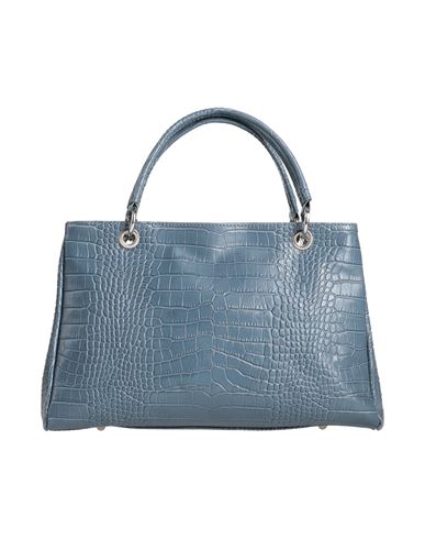 Laura Di Maggio Woman Handbag Slate Blue Size - Leather