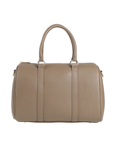 Laura Di Maggio Woman Handbag Khaki Size - Leather In Beige