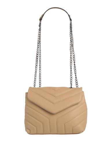 Laura Di Maggio Woman Shoulder Bag Beige Size - Leather
