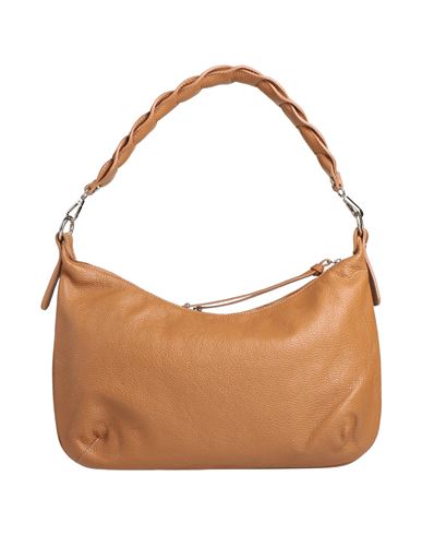 Shop Laura Di Maggio Woman Shoulder Bag Camel Size - Leather In Beige