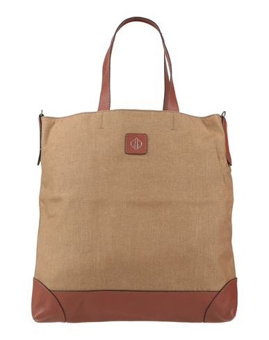 Shop Golden Goose Man Handbag Camel Size - Leather, Textile Fibers In Beige