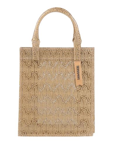 Shop Missoni Woman Handbag Gold Size - Pvc - Polyvinyl Chloride, Viscose, Cupro, Polyester, Goat Skin