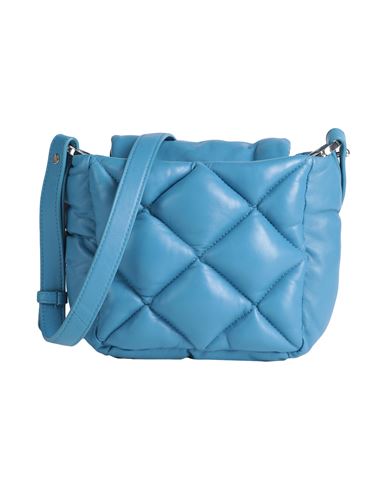 Max & Co . Cartiera Woman Cross-body Bag Light Blue Size - Ovine Leather