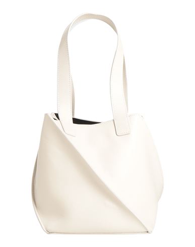 Shop Yuzefi Woman Handbag Light Grey Size - Leather