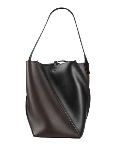 Yuzefi Woman Shoulder Bag Dark Brown Size - Leather