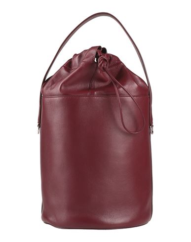 Shop Jil Sander Woman Handbag Burgundy Size - Leather In Red