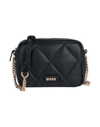 Shop Hugo Boss Boss Woman Cross-body Bag Black Size - Polyurethane, Polyester