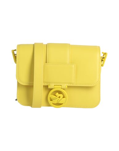 Shop Longchamp Woman Cross-body Bag Yellow Size - Leather