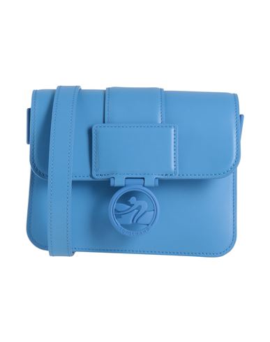 Shop Longchamp Woman Cross-body Bag Azure Size - Leather In Blue