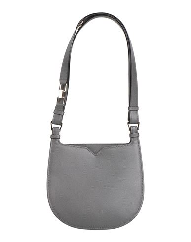 Valextra Woman Shoulder Bag Charcoal Size - Calfskin In Grey