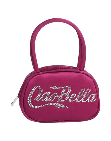 Amina Muaddi Logo-embellished Satin Shoulder Bag In Purple
