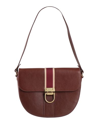 Il Bisonte Leather Shoulder Bag With Ribbon In Brown