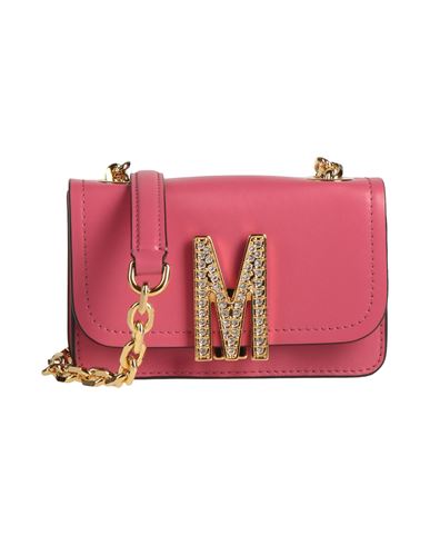 Shop Moschino Woman Cross-body Bag Coral Size - Leather In Red