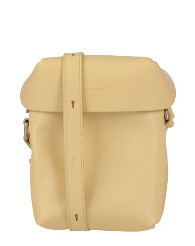 Shop Jil Sander Woman Cross-body Bag Light Yellow Size - Calfskin