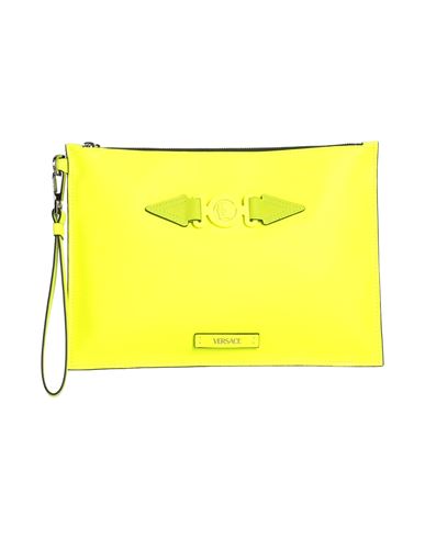 Shop Versace Woman Handbag Yellow Size - Calfskin