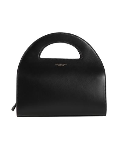 Shop Giorgio Armani Woman Handbag Black Size - Calfskin