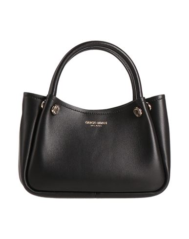 Shop Giorgio Armani Woman Handbag Black Size - Lambskin