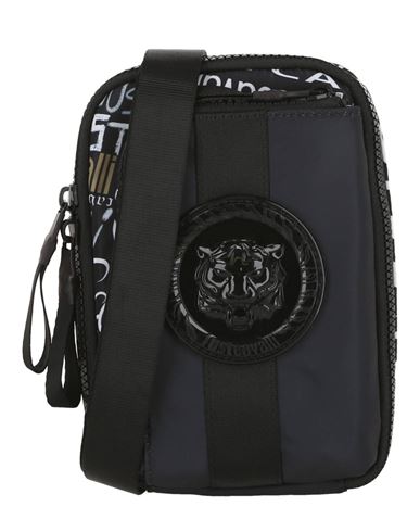 Just Cavalli Logo Printed Crossbody Bag Man Cross-body Bag Black Size - Polyester