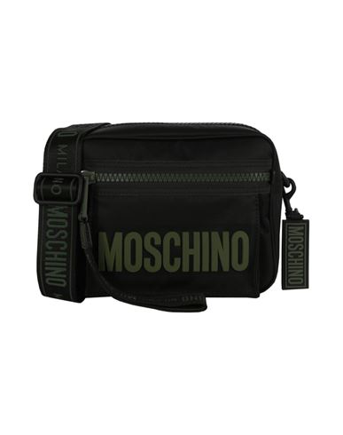 Moschino Logo Crossbody Bag Man Cross-body Bag Multicolored Size - Polyamide In Fantasy