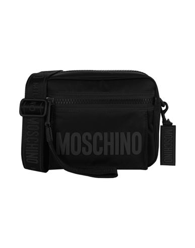 Moschino Logo Crossbody Bag Man Cross-body Bag Black Size - Polyamide