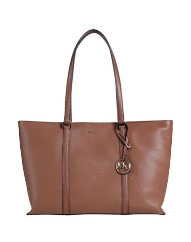 Shop Michael Michael Kors Woman Shoulder Bag Tan Size - Cow Leather In Brown