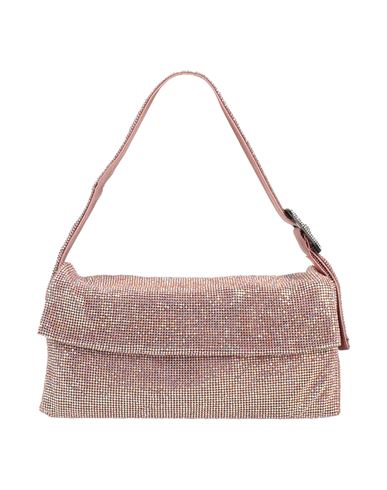 Shop Benedetta Bruzziches Woman Handbag Blush Size - Aluminum, Crystal, Silk In Pink