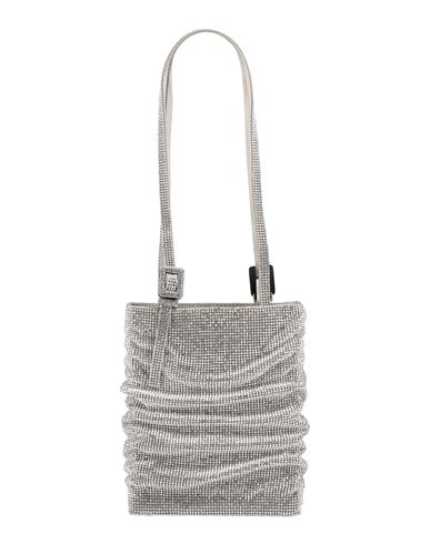 Benedetta Bruzziches Lollo La Grande Embellished Magnetic Fastened Shoulder Bag In Grey