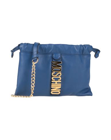 Moschino Woman Cross-body Bag Navy Blue Size - Leather