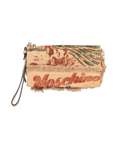 Shop Moschino Woman Handbag Sand Size - Textile Fibers, Leather In Beige