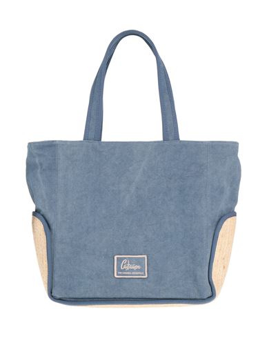 Shop Castaã±er Castañer Woman Handbag Slate Blue Size - Textile Fibers