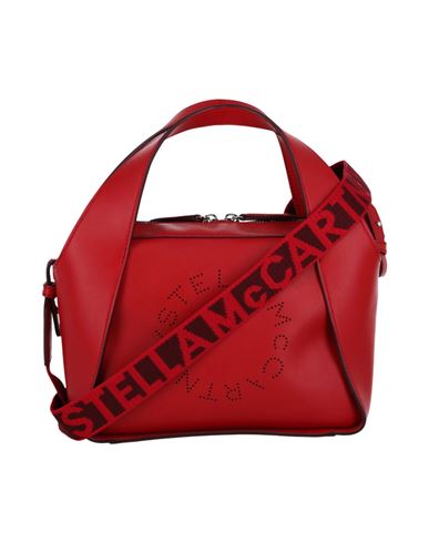 Stella Mccartney Logo Line Crossbody Bag Woman Handbag Red Size - Polyurethane, Polyester