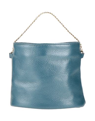 Shop Laura Di Maggio Woman Handbag Slate Blue Size - Leather