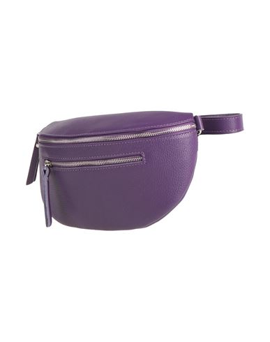 Shop Laura Di Maggio Woman Belt Bag Purple Size - Leather