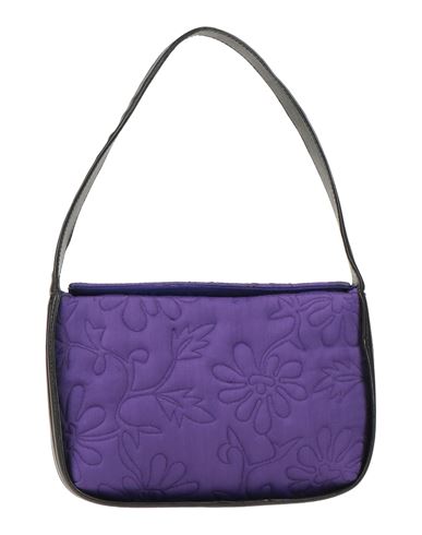 Shop Attic And Barn Woman Handbag Purple Size - Viscose, Leather