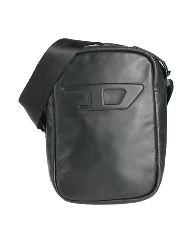 Shop Diesel Man Cross-body Bag Black Size - Ovine Leather, Zinc Alloy, Iron