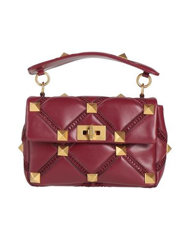 Shop Valentino Garavani Woman Handbag Burgundy Size - Leather In Red